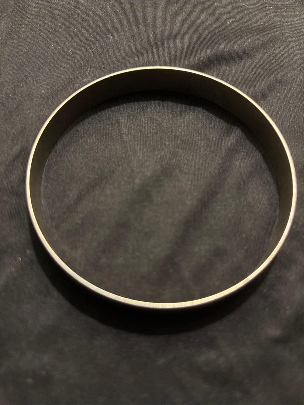 Minimal Thin Metal Bangle Bracelet in Brushed Silver